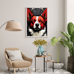 【Trinity (トリニティー)  - ウェルシュコーギー犬 No.3】幸運 モダンアートポスター 犬の絵 7枚目の画像