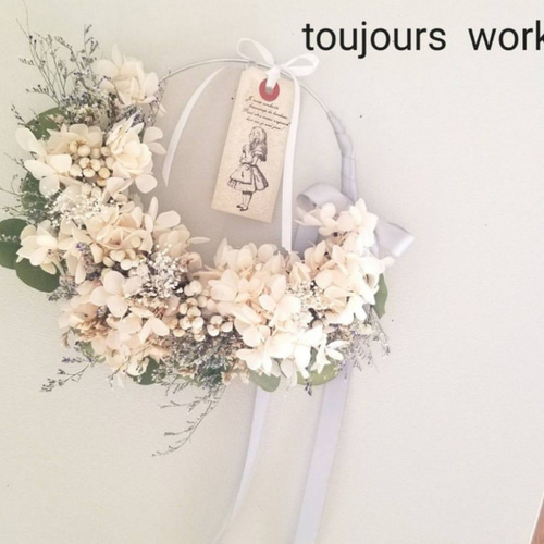 紫陽花リース◇リース◇ドライフラワーリース リース toujours work 
