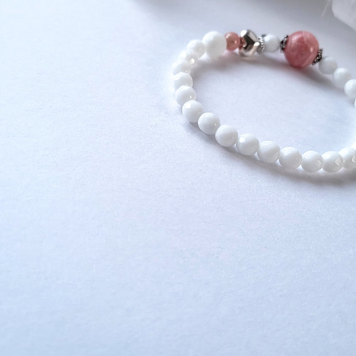 インカローズのハートチャームブレスレット ブレスレット jun*design 