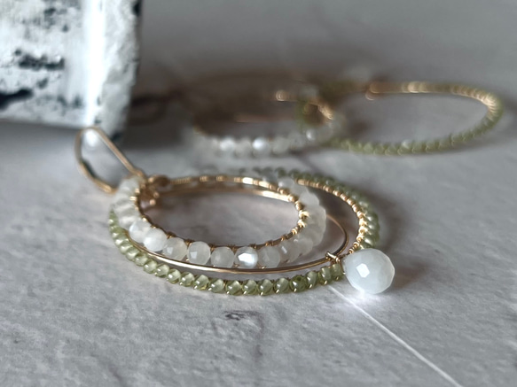 再販】フープ 着せ替えチャーム/ピアス/イヤリング【ホワイトムーン  