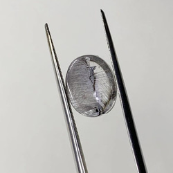 希少石Cat's eye Platinum Rutilated QTZ ルース 6枚目の画像