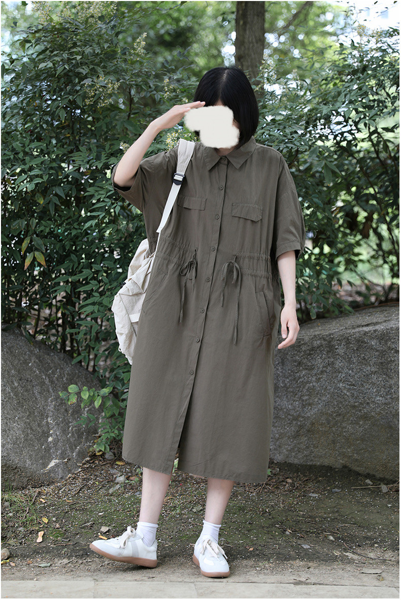 夏のワンピース、ロングワンピース、コットンワンピース、春、夏、秋、受注制作 8,100円