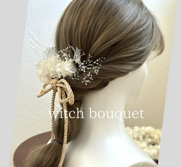 髪飾り アメリカンフラワー 卒業式 結婚式 ヘアアクセサリー 3枚目の画像