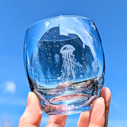 海のお月様 クラゲ姫 シーグラスアート インテリア アクアリウム 透明 ガラス 海のお月様 クラゲ姫 シーグラスアート インテリア アクアリウム