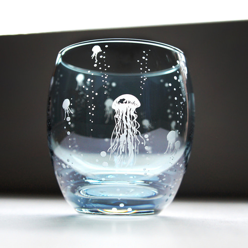 海のお月様 クラゲ姫 シーグラスアート インテリア アクアリウム 透明