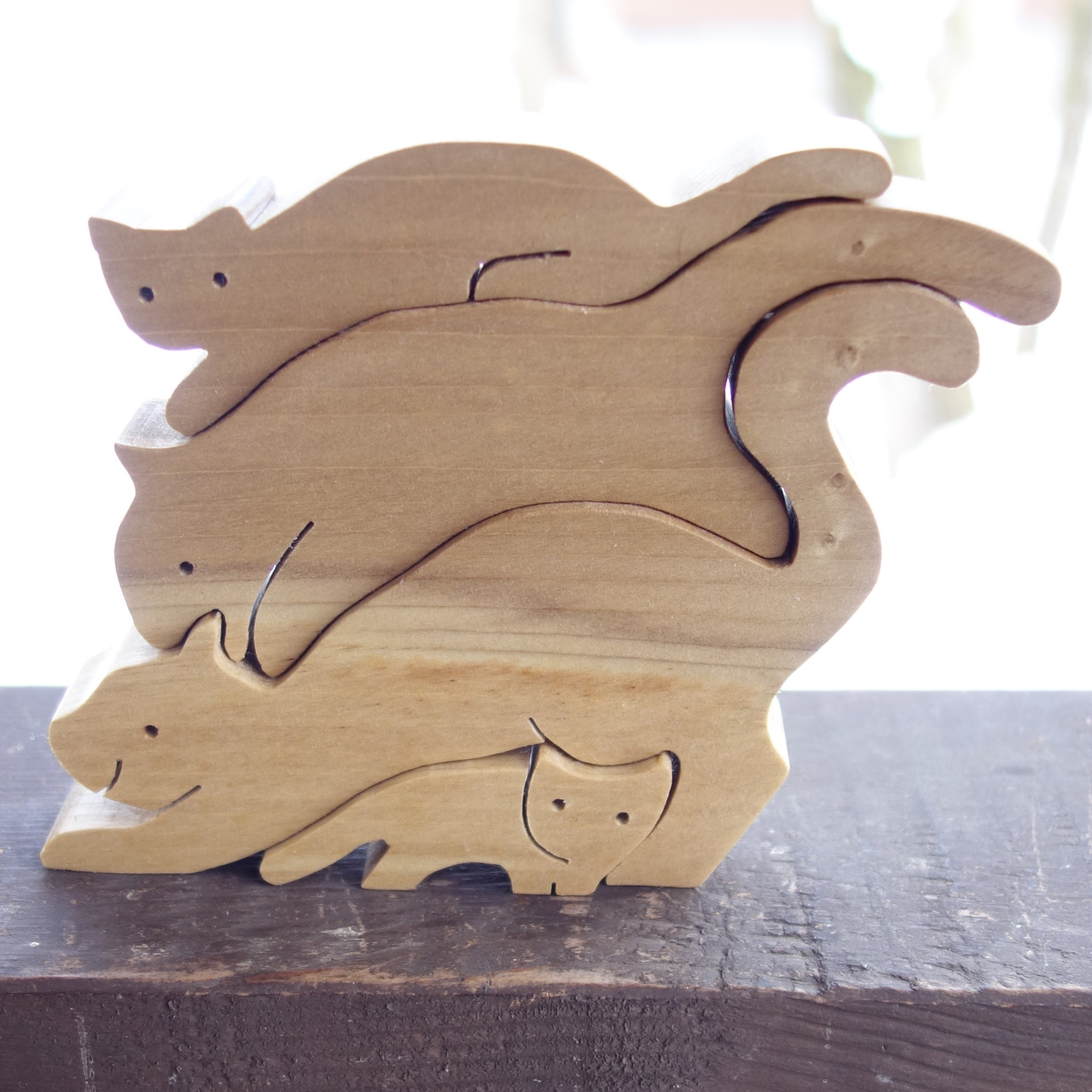 木製動物オブジェ9個新品未使用