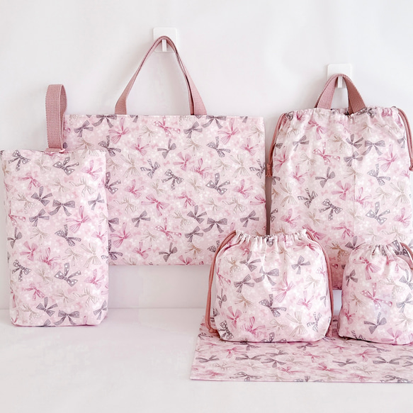 入学入園6点セットレッスンバッグ上履き入れ体操着袋ランチョンマット