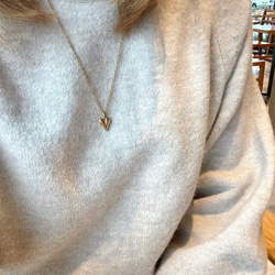 magnet heart necklace／ 大人可愛いハートのネックレス マグネット 金属アレルギー対応 8枚目の画像