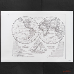 紙製ブックカバー　古地図3　A3判（モノクロ） 9枚目の画像