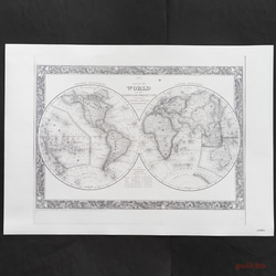 紙製ブックカバー　古地図3　A3判（モノクロ） 10枚目の画像