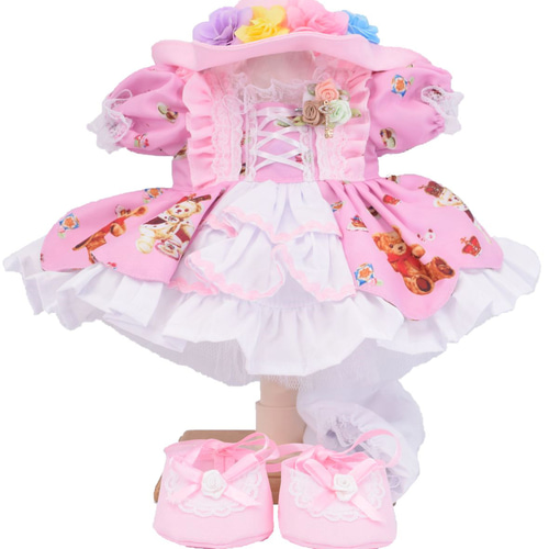 リーナベル 服 着せ替え コスチューム くまちゃんドレス ピンク