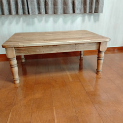 カントリー木工　家具　ろくろ脚のハーフラウンドテーブル ろくろ脚のラウンドテーブル| ライフスタイルショップICCA