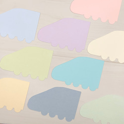 ミニカード《18色》新幹線 乗り物【B057】メッセージカード/タグ