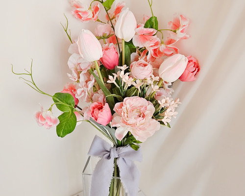 【ブートニア付き】ウェディングブーケ ウェディングブーケ（ブートニア付き）B-164 ブーケ himejyon 通販