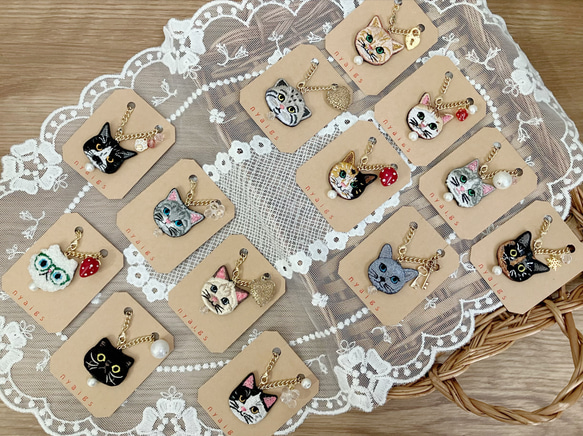 猫さん刺繍と3wayチャームブレスレット♡ 10枚目の画像