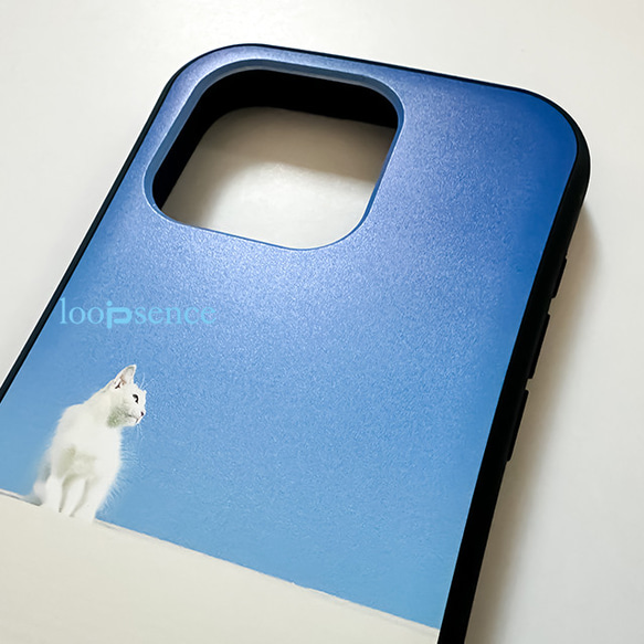 【受注生産】猫と白浜 / ループセンスオリジナルiPhoneケース 2枚目の画像