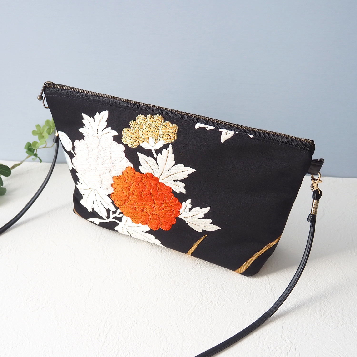 ショルダーバッグ 帯 ハンドメイド 【オーダー品】着物 西陣 帯締め リメイク
