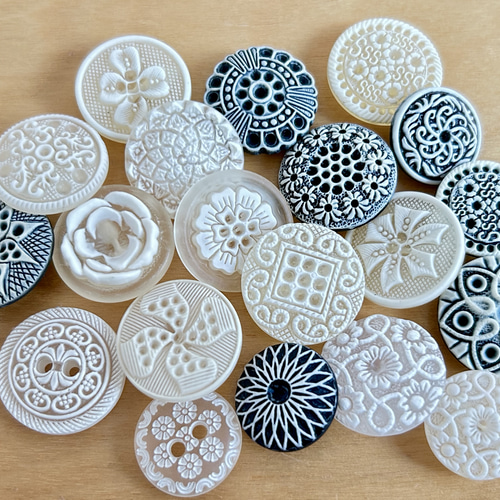 SALE*20個*18mm15mm*フロストボタンセット ボタン * kraftbuttons