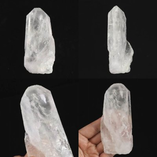 ブラジル産 ライトニングクォーツ 雷水晶 110mm原石 189g【榎本