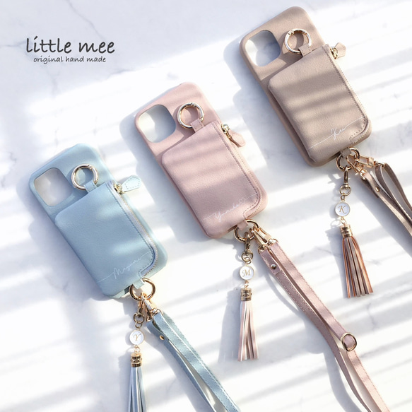 全機種対応 名入れ無料♡ｼｮﾙﾀﾞｰ ｶｰﾄﾞ鍵ｺｲﾝ 多収納 スマホケース