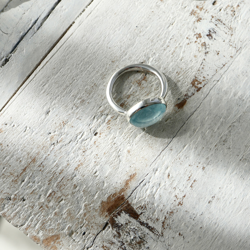 スタジオテンテン 人魚のaquamarine ring アクアマリンリング K10WG
