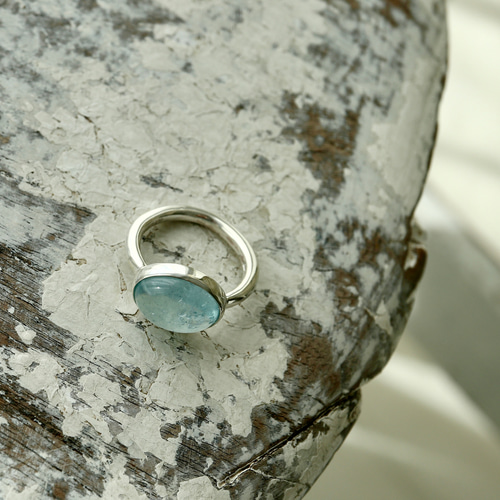 スタジオテンテン 人魚のaquamarine ring アクアマリンリング K10WG