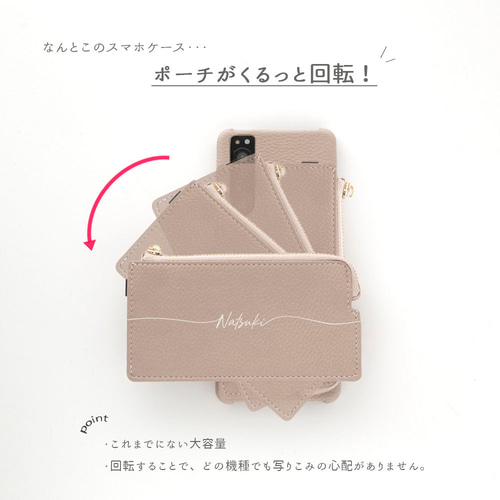 多機種対応 回転式 まるっと スマホケース 【 フラグメントケース 名