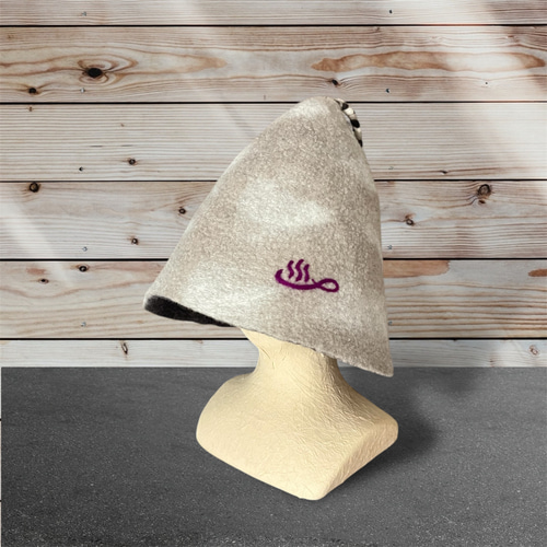 送料無料】メリノウール サウナハット／軽くて心地よい大きめサウナ