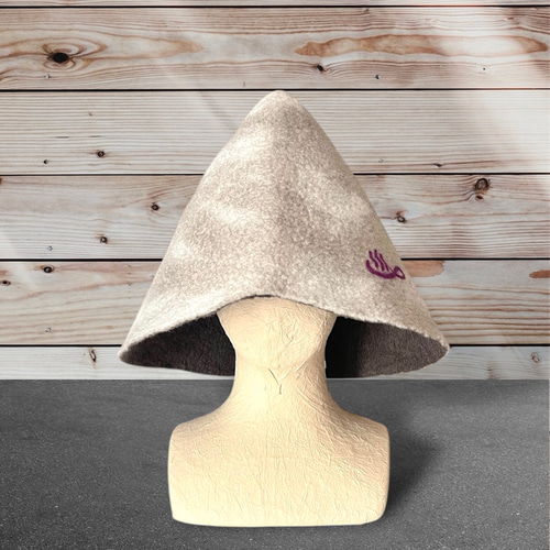 送料無料】メリノウール サウナハット／軽くて心地よい大きめサウナ