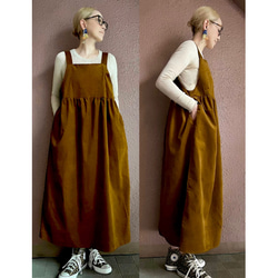 RATA❤️選擇你的長度❤️岡山牛仔❤️精緻的輪廓❤️寬鬆的套頭裙❤️柔軟的牛仔布❤️四季皆宜 第14張的照片