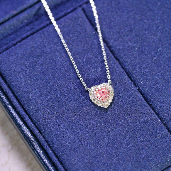 【セール価格】ピンクダイヤモンド付きネックレスk18 1枚目の画像