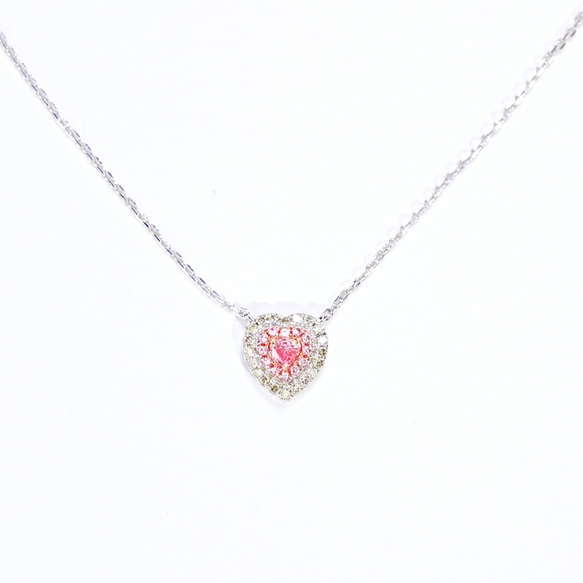【セール価格】ピンクダイヤモンド付きネックレスk18 2枚目の画像