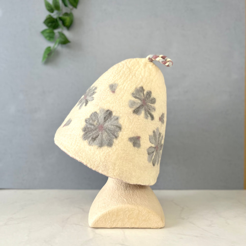 送料無料】メリノウール サウナハット／軽くて心地よい大きめサウナ