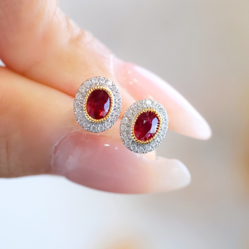 ルビー ダイヤモンド ピアス(両耳用) ルビー ダイヤモンド ピアス(両耳用)