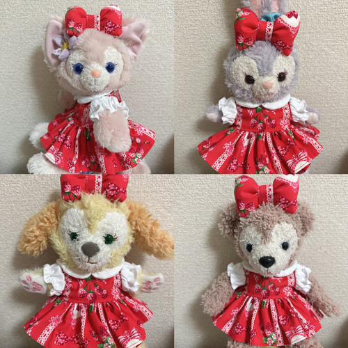 パペット・ポーチ・SSサイズコスチューム（ワンピース&リボン）
