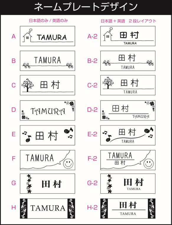 ポストにぴったり！お洒落可愛い、ミニ表札プレート＊送料無料 4枚目の画像