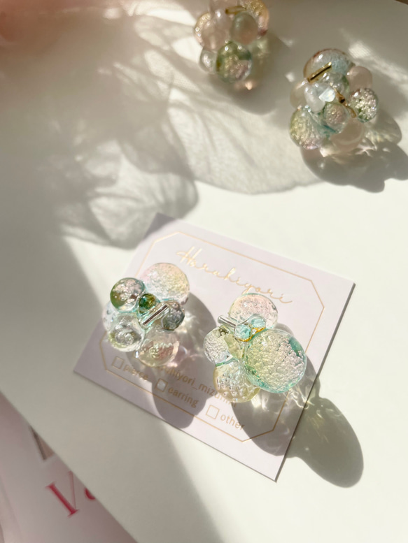 ˗ˏˋ Bubble jewel꙳⋆ Haruiro 〜春꙳⋆ ˎˊ˗ 宝石のようなバブルビーズのアクセサリー꙳⋆ 2枚目の画像