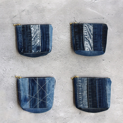USEDデニムリメイク　マチ付きポーチ 最終SALE ハンドメイド デニムリメイク マチつきポケットポーチ