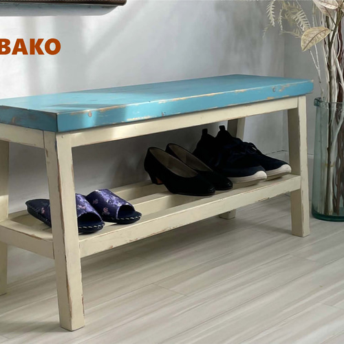 129723ベンチ ベンチ90幅 (22041) ：エイジング加工でビンテージな仕上がり（サイズ