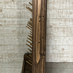 業務用ロックミシン糸(幅6cm)　収納棚 45本　ダークオーク 3枚目の画像