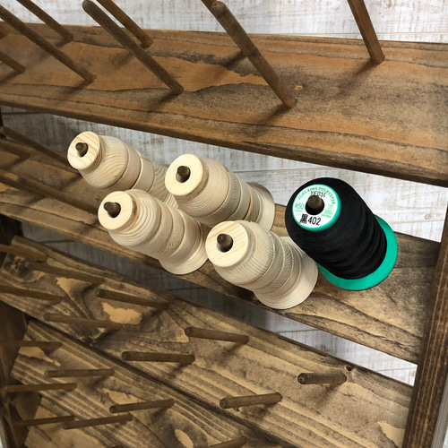 ミシン糸ラックオーダーの件について Amazon | MORYTRADE 糸巻ラック ミシン糸 刺繍糸 糸立て 台 木製