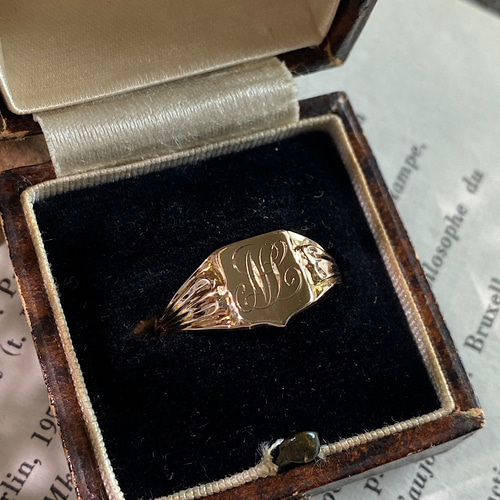 英国♦︎アンティーク♦︎シグネットリング 1911年 /9k 9ct 9金