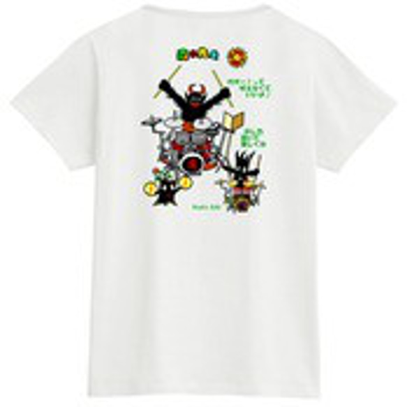 森の先生 シンプル3：プリントスターTシャツ（レディース：白） 5枚目の画像