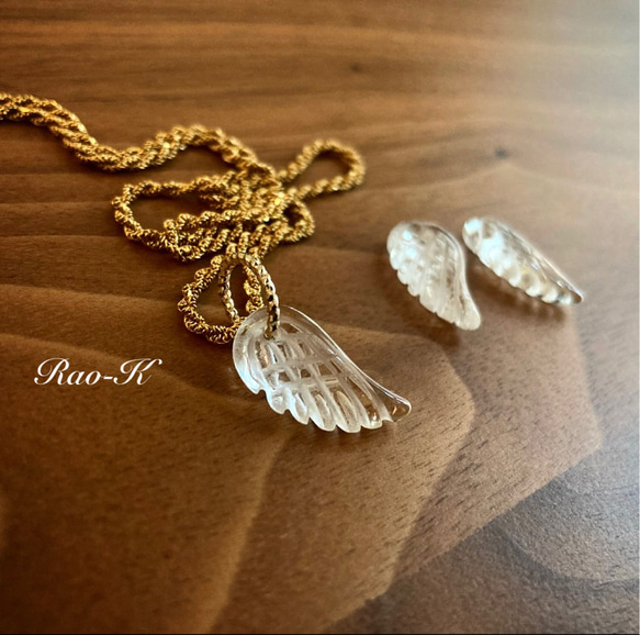 ✨天使の羽根ペンダントトップ〜水晶 7枚目の画像