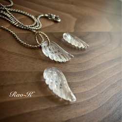 ✨天使の羽根ペンダントトップ〜水晶 4枚目の画像