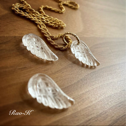 ✨天使の羽根ペンダントトップ〜水晶 2枚目の画像