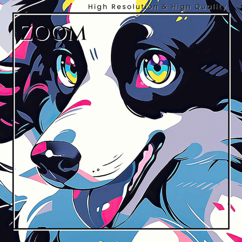 子犬　ポスター 蝶犬戯舞 - チワックス犬の子犬 No.3】春・蝶・子犬・アート