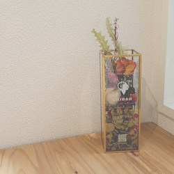 【S】立てて飾れるガラスBOX のアレンジギフト 4枚目の画像