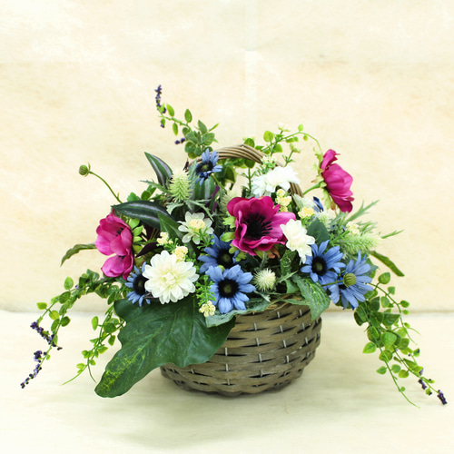 フランス田舎風「シャンペトル・パニエ」アレンジ・アートフラワー