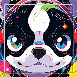 【ファッションモンスター  - ボストンテリア犬 No.2】漫画 アニメ アートポスター 犬の絵 3枚目の画像
